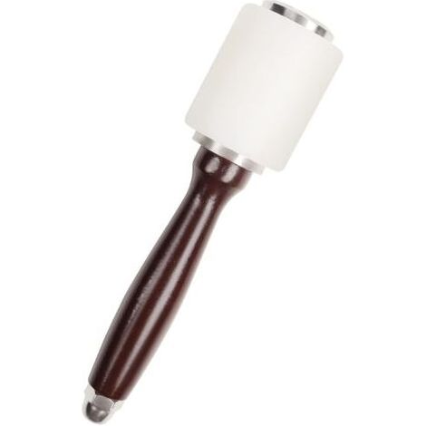 Maillet Cuir - 21 cm - Maillet Caoutchouc de Nylon avec Manche en Bois - Outils Cuir pour Couture, Maroquinerie, Travail du Cuir, Sculpture, Poinçonnage et Estampillage (1/5)