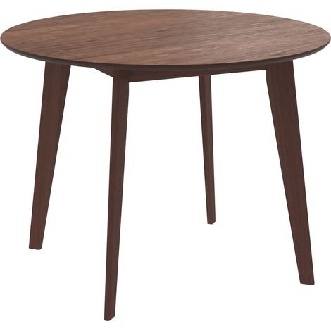 Rendez-Vous Déco – Table ronde 4 personnes en bois d'hévéa massif D100 cm – Plateau MDF plaqué frêne – Hauteur 75 cm – Design élégant et robuste