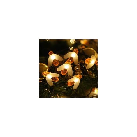 Solarbetriebene LED-Lichterkette in Bienenform, 7 m mit 50 LEDs, Dekoration für Schlafzimmer, Garten, Partys, Weihnachten etc., wasserdichte, solarbetriebene LED-Bienen, LED-Set für den Garten, Solar-