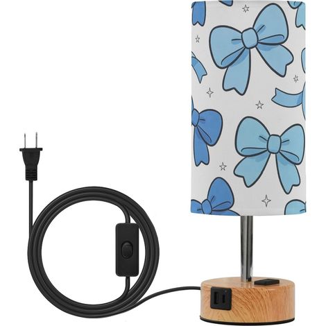 JUNZAN Petite lampe de table chevet avec ports USB C + A (1/5)