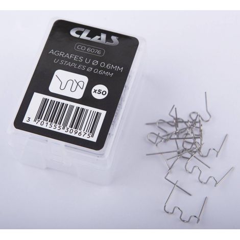 Boite de 50 agrafes u ø 0.6 mm- CO 6076 - CLAS Equipements