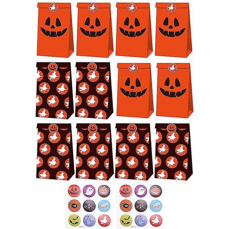 1 lot de sachets à bonbons pour les cadeaux d'Halloween