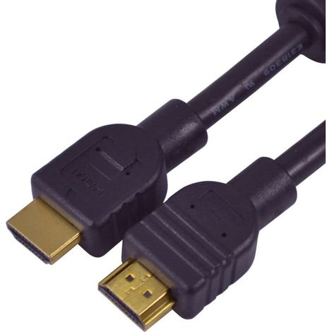 Cable HDMI 1.3a M/M 1 mètre , fiche or vendu en cavalier