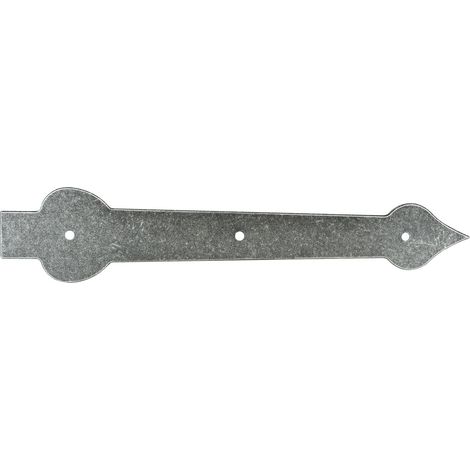 Goujon à visser 345,5 mm, longue bande pour portes, acier galvanisé noir passivé, argent (1/3)