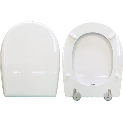Copriwater Grace Globo legno rivestito in resina poliestere bianco (1/4)