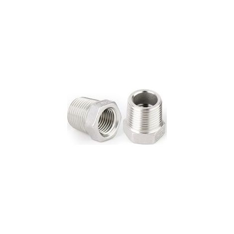 2 pièces réducteur à douille hexagonale, 1/2" BSP mâle à 1/4" BSP femelle filetage 304 acier inoxydable adaptateur de tuyau réducteur raccord