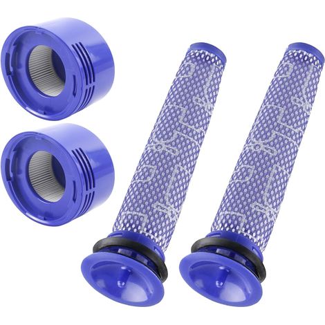 4 Pcs Filtres V7 V8 de remplacement pour Dys V7/V8 Absolute, Dy Animal, dy Motorhead - 2 Post-Filtres + 2 Pré-Filtre (1/5)