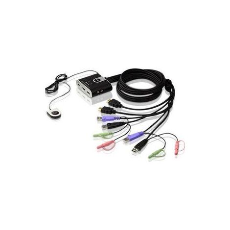 Switch KVM audio/USB HDMI a 2 porte Aten CS692 con selettore di porta, CS692-AT (1/5)