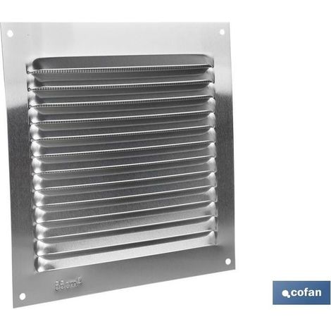Pack de 5 grilles de ventilation en aluminium avec moustiquaire 15 x 15 cm