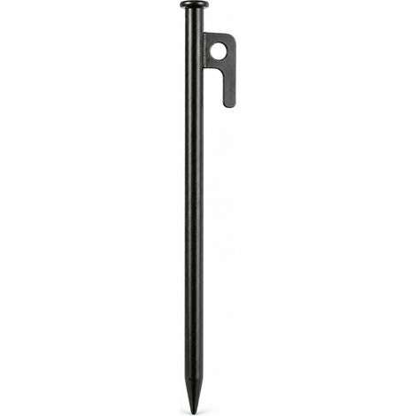 Piquet de tente en acier renforcé 30 cm noir pour camping (1/5)