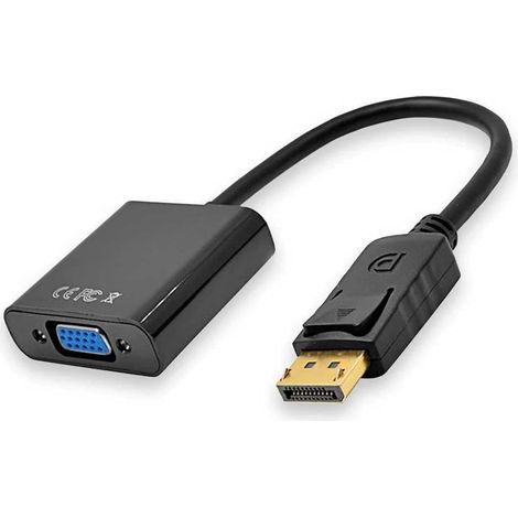 Adattatore da Displayport a VGA, convertitore da Displayport a VGA, DP maschio a SVGA femmina, convertitore video Full HD 1080p per monitor PC, proiettore, TV, HDTV (1/5)