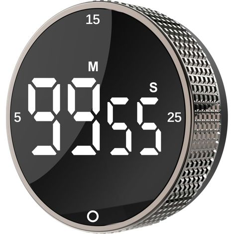 Temporizador de cocina magnético recargable con cuenta regresiva, 3 tiempos preestablecidos rápidos (5/15/25 minutos), perfecto para cocinar, estudiar y hacer ejercicio (1/5)