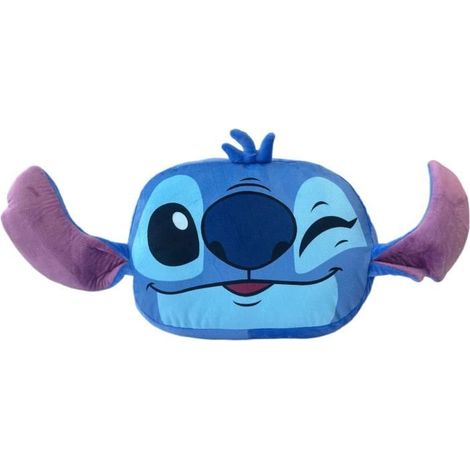 Cojín cocooning 3D Lilo y STITCH, Microfibra, Dimensión 30 cm, Disney