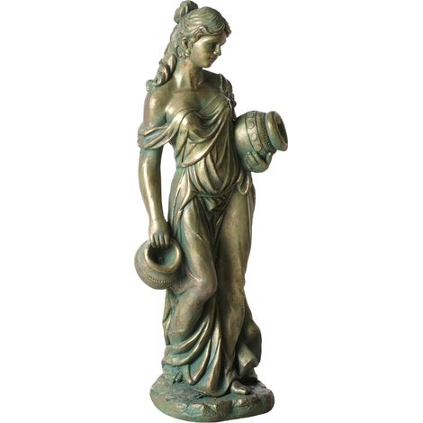 Figura decorativa de MgO mujer jarra de agua decoración de jardín interior exterior verde Trypolis
