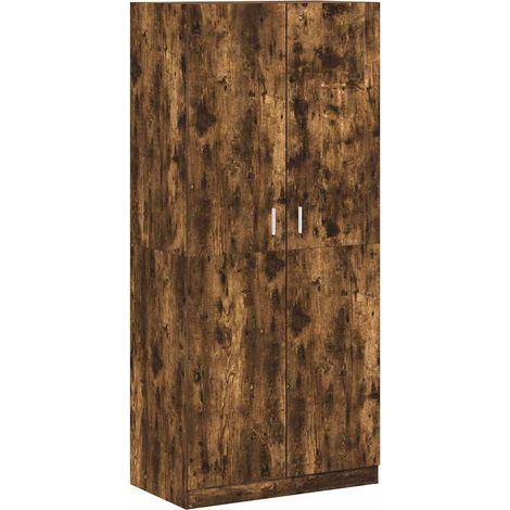 Maison Exclusive - Kleiderschrank Räuchereiche 90x52x200 cm Holzw