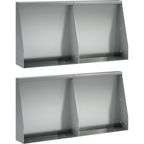 vidaXL Muro de Contención 4 uds. 40 x 12 x 50 cm Acero Galvanizado (1/5)