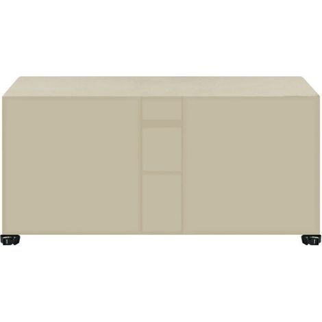 Rectangular Garden Furniture Cover 87x87x77cm, Protective Cover for Garden Furniture, 420D Wind, Rain, UV, and Tear Resistant Fabric (Beige) (1/4)