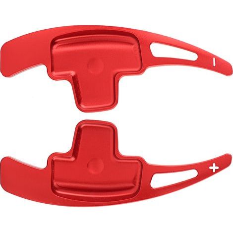 Extensiones de aluminio para las levas de cambio del volante, aptas para Mercedes Benz Clase ABER (rojo) (1/5)