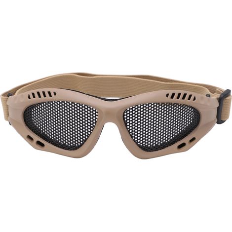 Ortviai Lunettes de protection anti-impact avec grille en fer, respirantes et étanches au sable – Brun (1/4)