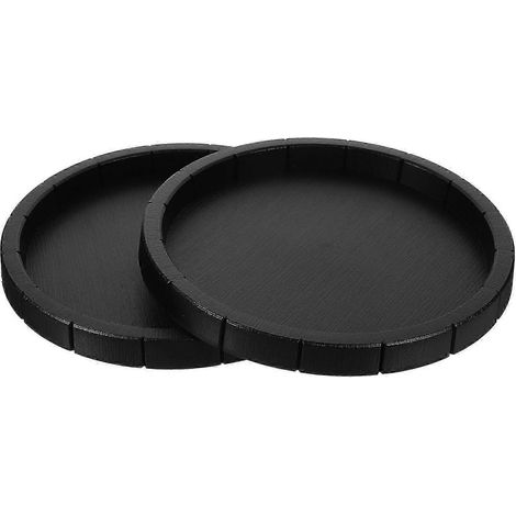 Gamelle ronde pour animaux, lot de 2, abreuvoirs pour reptiles, gamelles pour nourriture, accessoires pour animaux de compagnie, noir (1/4)