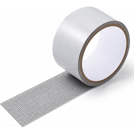 Ruban adhésif de réparation pour moustiquaire, forte adhérence, kit de réparation, 5 cm x 200 cm (gris) (1/5)