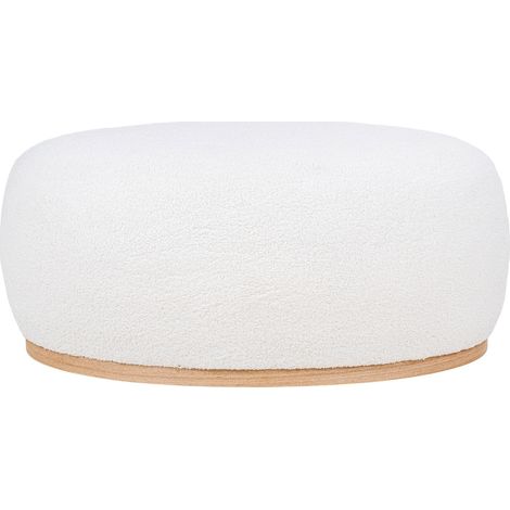 Pouf Manhattan in teddy bianco 54,5x88,5x36 cm
