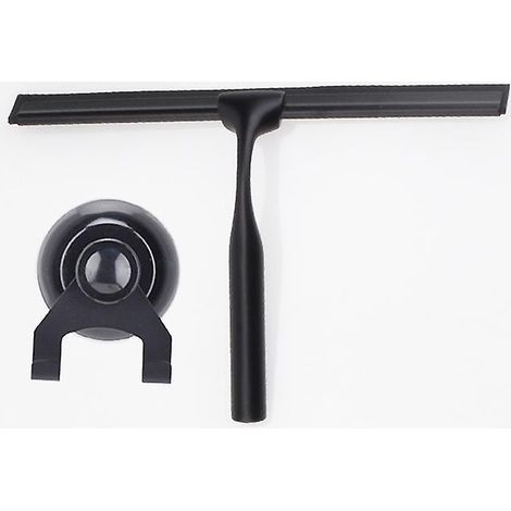 1 Pice25 Cm,noir.raclette De Douche En Acier Inoxydable Avec Crochet  Ventouse Solide Pour Salle De Bain,cuisine,miroir,voiture,fentre Et Verre (1/5)