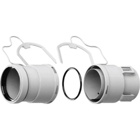Kit adattatori per tubo flessibile con sistema antisgancio 1 maschio piã¹ 1 femmina Diametro: 80 mm (1/3)