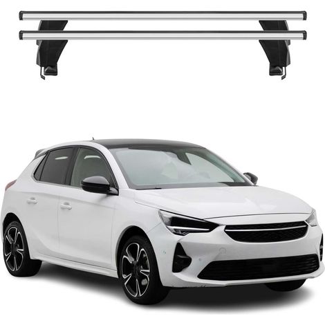 OMAC Dachträger Querträger Alu für Opel Corsa F 2019-2026 – Abschließbar – T-Nut – City-Crash-getestet – Max. 50 kg Silber (1/5)