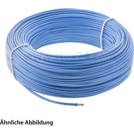 HELU KABEL SiF 1X0,25mm² BU (blau) Einzelader Silikon blau AD 1,9mm VPE 100,0 Meter Nennspannung Uo/U 300V/500V - 1 Stück