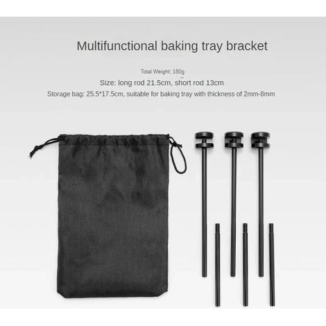 Gril trépied vertical détachable, support de barbecue en alliage d'aluminium, plancha de cuisson extérieure portable (1/5)