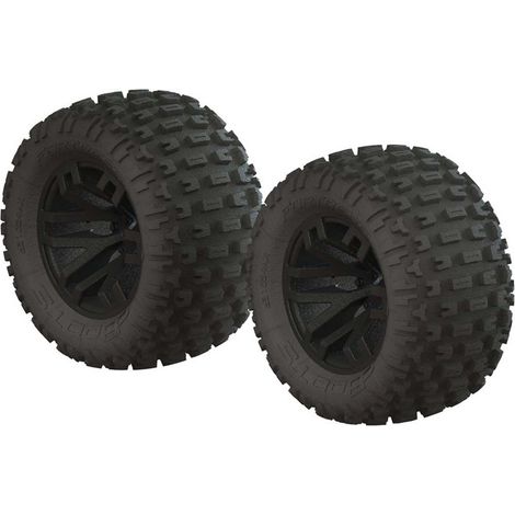 1-10 dBoots Fortress MT 2.2-3.0 Pre-Mounted Tires 14mm Hex Black (2)