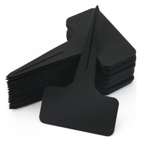 100 Pièces étiquettes Plante épais,étiquettes Plastique Jardin,étiquettes semis réutilisable,étiquette potager Exterieur Noir (1/5)