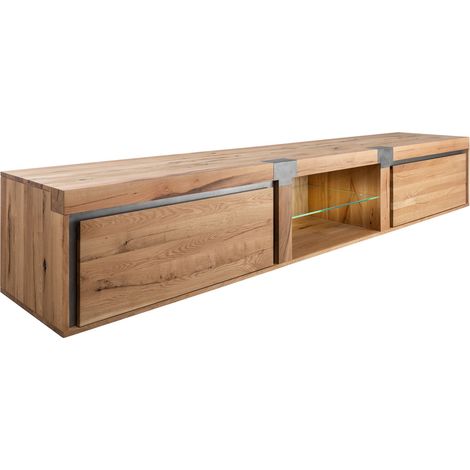 Mobile TV Quercia Selvatica/Cerro naturale oliato 260x48x50 cm (BxTxH) montato NEW AMSTERDAM 04 (1/4)