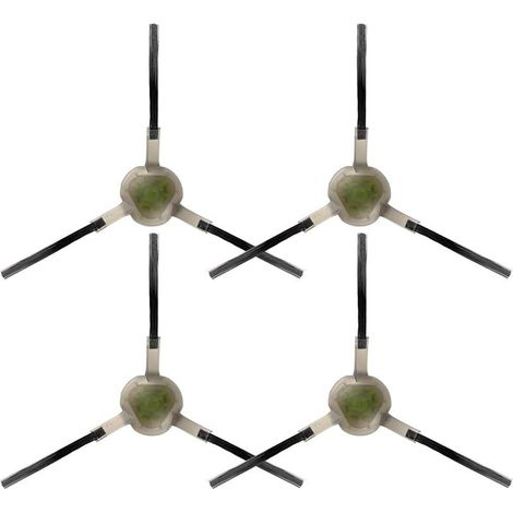 (4 Pièces) M3, M330 Pro, M2 Pro, M210 Brosses Latérales de Remplacement Pour Lefant M210B, M213S, M210S, M210, M213, M210 Pro, M210P, M1, M310, M320, OKP Life K2, K3, K3A, K4, K5, Aspirateur Robot (1/5)