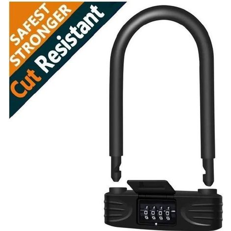 Fahrradschloss, U-förmig, 16 mm, robust, schützt Ihr Fahrrad, kein Schlüssel erforderlich, Fahrradschloss, neue Technologie, widerstandsfähiger (1/5)