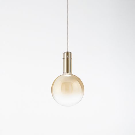 Vetro Ambra Trasparente Serie Ampolla D20Cm Con Cavo 200Cm