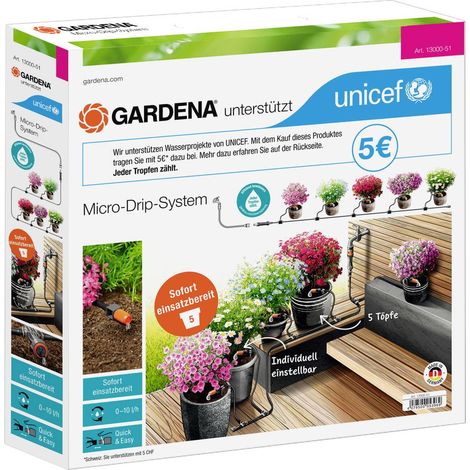 GARDENA Sistema Micro Drip Start set irrigazione per vasi S 13000-51 (1/5)