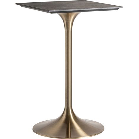Table de bar dorée art déco en acier finition rugueuse - Doré finition rugueuse (1/5)