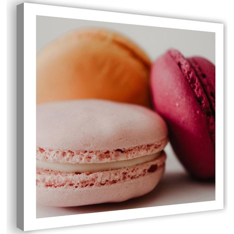 Tableau sur toile Macarons pastel 40x40 (1/5)
