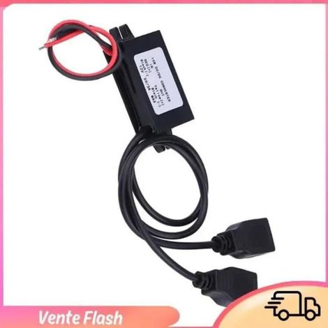 Module Convertisseur Chargeur USB - DILWE - 12V vers 5V - 3A - Étanche - Double Port USB (1/3)