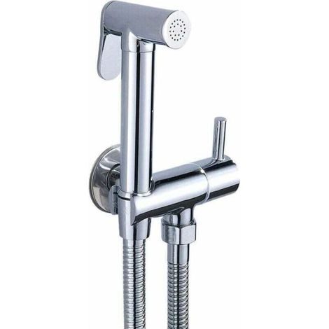 Kit Douchette WC Mitigeur Thermostatique - Chrome Anti-Brûlure - Inverseur de Douche - Set Bidet (1/4)