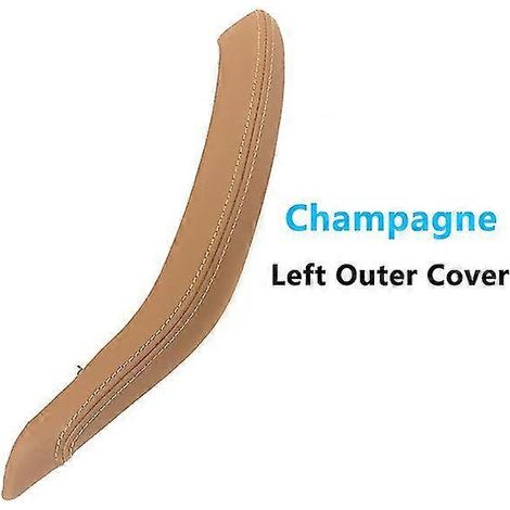 Poignée de porte intérieure côté passager, revêtement extérieur en cuir de remplacement pour BMW X5 X6 F15 F16 (2014-2018) - Poignée de porte intérieure gauche couleur champagne (1/5)