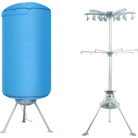 Heated Clothes Airer with Cover Fast Drying Rack 1000W 2-Tier Foldable Electric Clothes Dryer Portable Rack Holds 10Kg of Clothing 180 Minutes Timer Auto Power-Off (1/5)