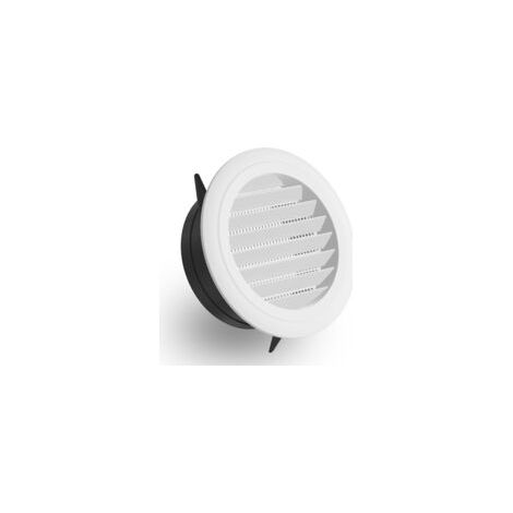 Houhence – Rejilla de ventilación de 125 mm – Plástico ABS blanco – Mosquitera integrada – Para oficina, salón, cocina, baño, ático – Crezuo