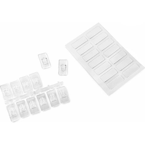 Mini Ganchos Colgadores Pvc 20x10x5mm Transparente Adhesivo Inofix (1/5)