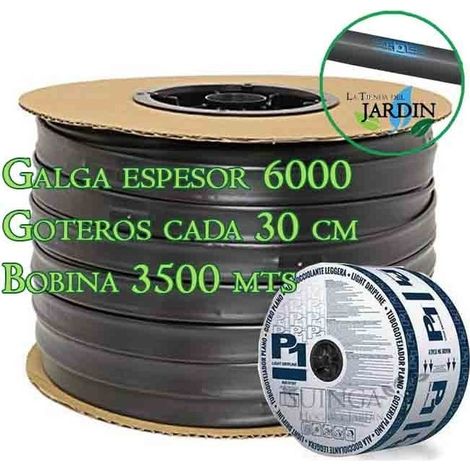 Suinga – Gaine goutte à goutte 16mm 3500m – Goutteurs 1,5 l/h tous les 30 cm – Épaisseur de paroi 6 mil – Pour horticulture spécialisée