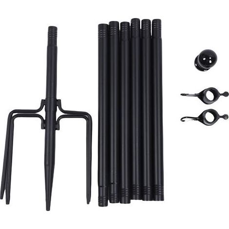 3m ground-mounted flagpole, sturdy support with 5-pronged base, extra-thick pole kit for garden, patio, yard and outdoor use, residential and commercial (1/5)
