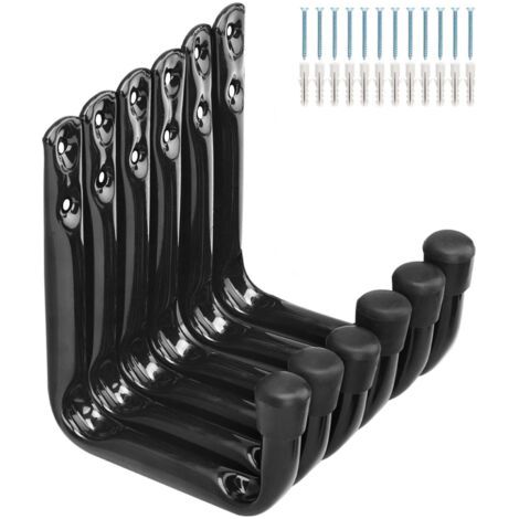 Lot de 6 crochets de garage pour suspendre des objets résistants, crochets de rangement pour chaise, supports de suspension de garage, crochets muraux pour échelle, vélo, tuyau, jardin