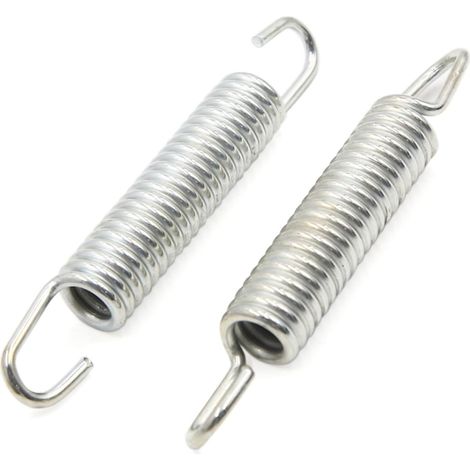 Ressort de béquille latérale - Lot de 2 - Métal argenté - Pour Honda CG125 - 102 mm (1/5)